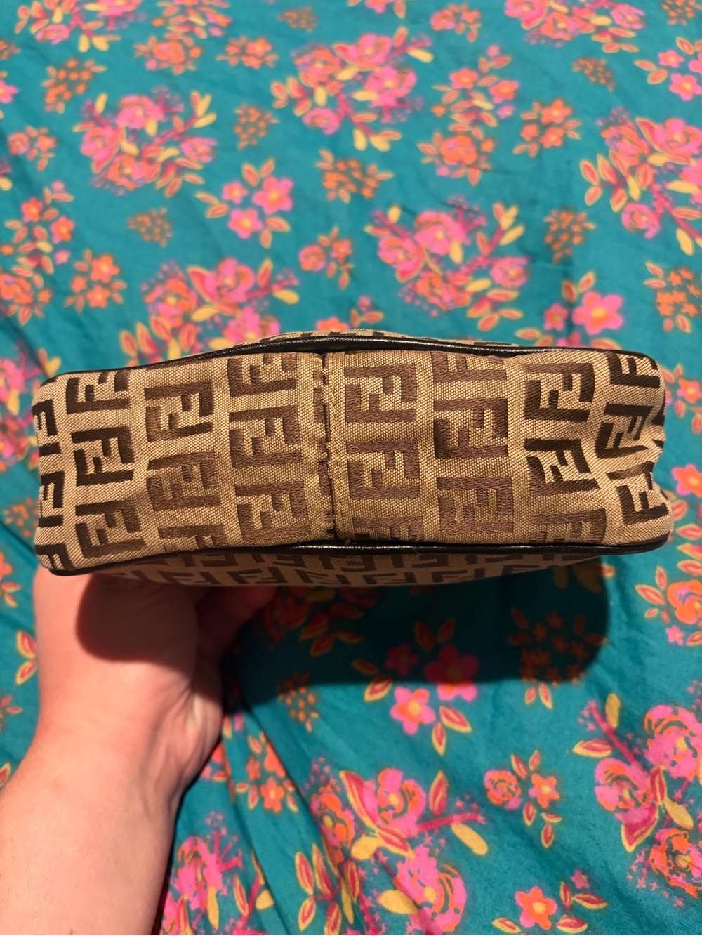 Fendi Brown Zucca Canvas Pochette - Picture 7 of 10